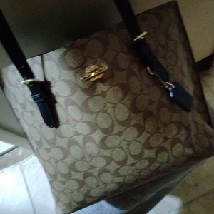 Coach leather brown purse